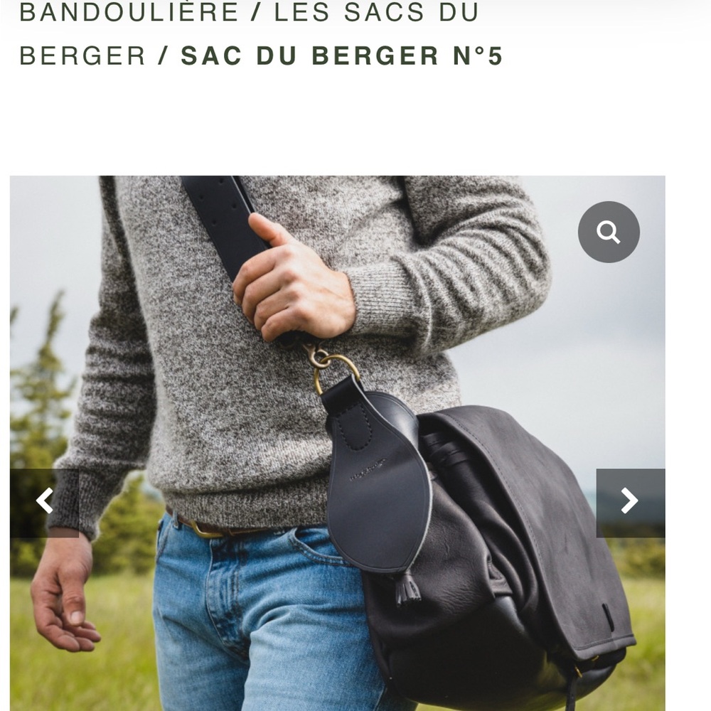 Black Messenger Bag with Flap Closure and Cross-Body Strap